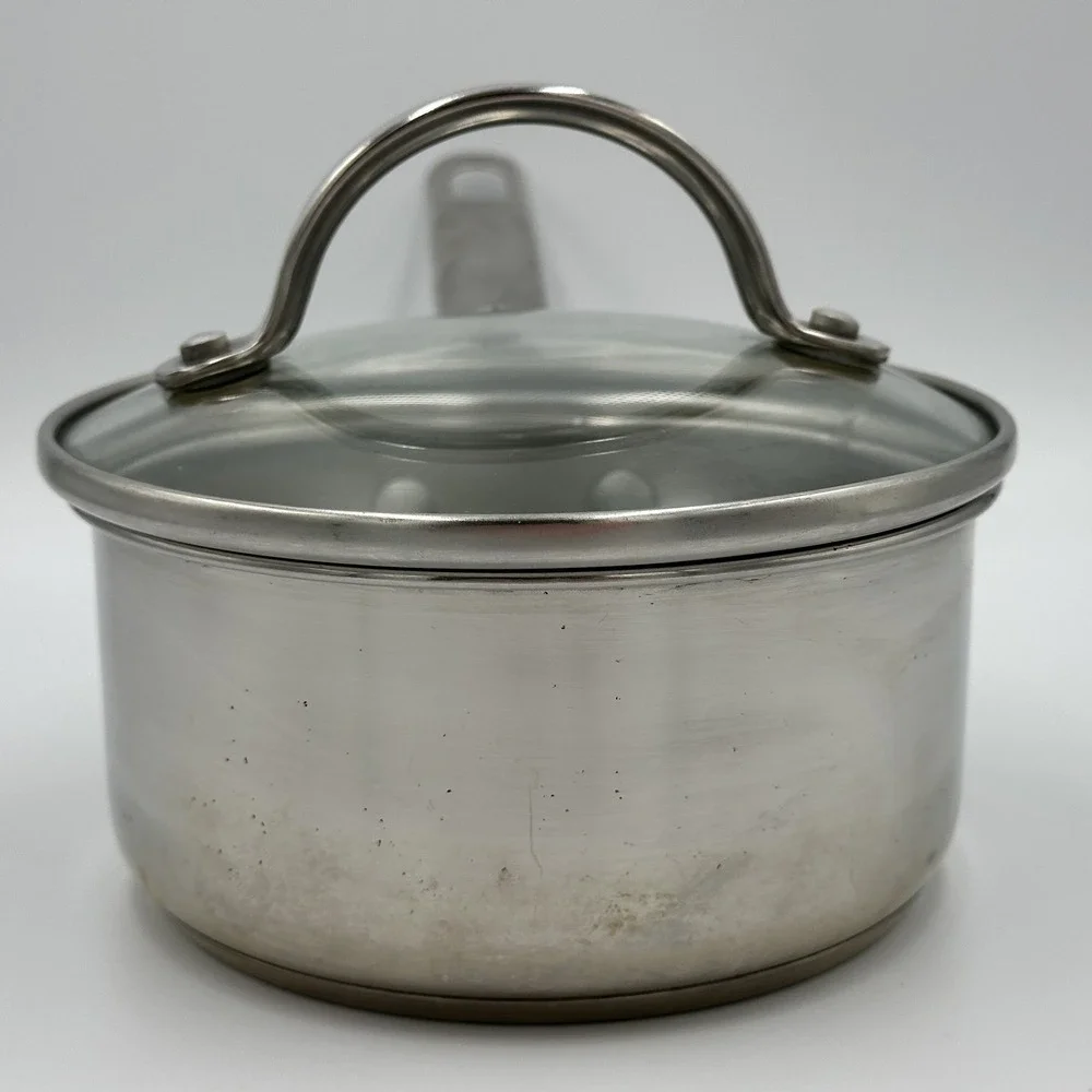 Tabletops Unltd, Professional Stainless Steel 1 Qt Sauce Pan Cookware & lid